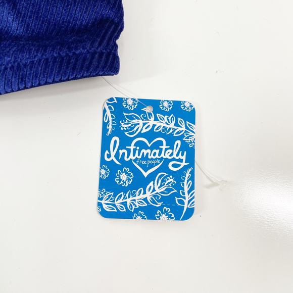 NWT Intimately Free People Magic Hour Velvet Bra Blue Strappy Bralette Size XS - Picture 6 of 7